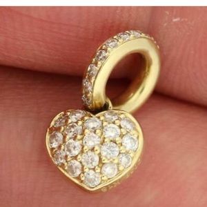 Aaron Basha 18k yellow gold Diamond Heart charm